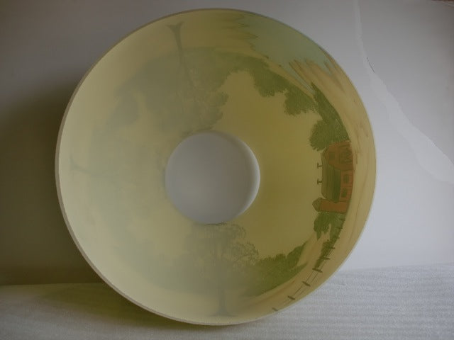Cream Student Shade Hand-Painted with a County Setting