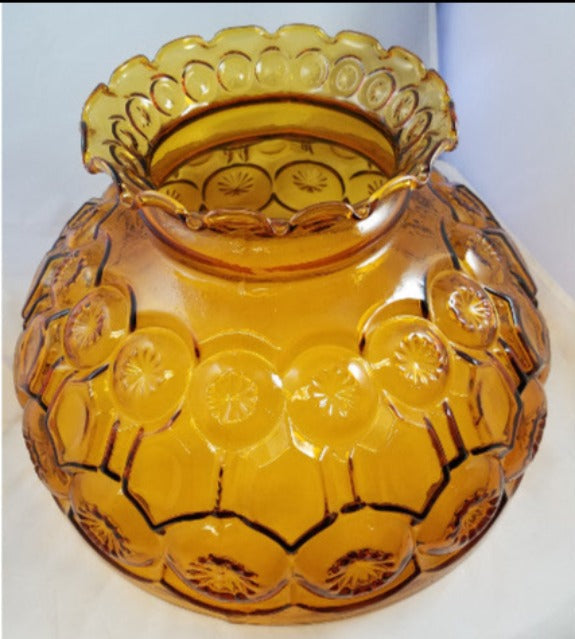 Amber Textured Shade w/ 14" Fitter **ONLY 1 LEFT**