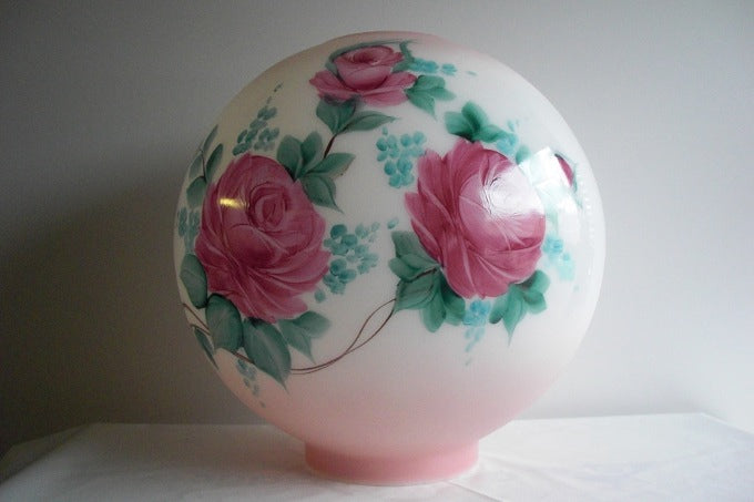 9" Decorative Tinted Pink Ball Shade