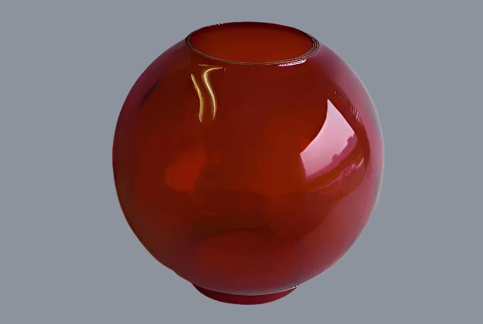 10" Ruby Red Ball Shade