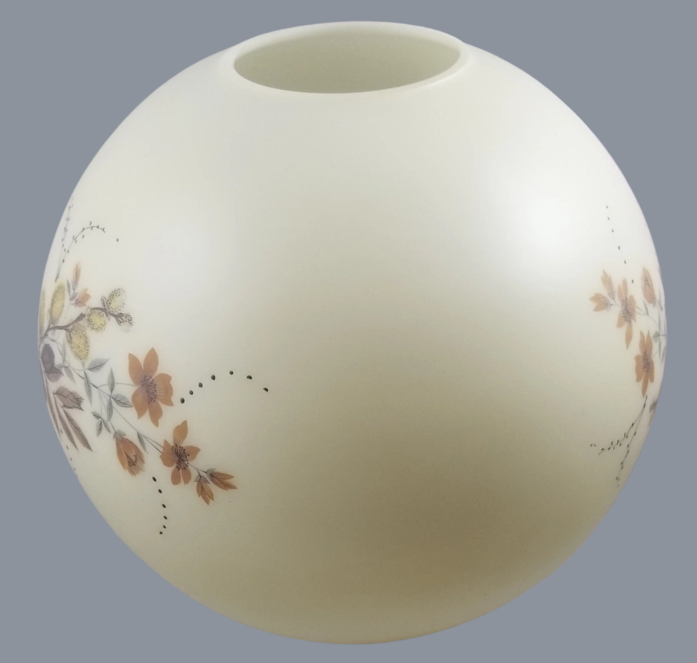 10" Decorative Peach Satin Mist Ball Shade
