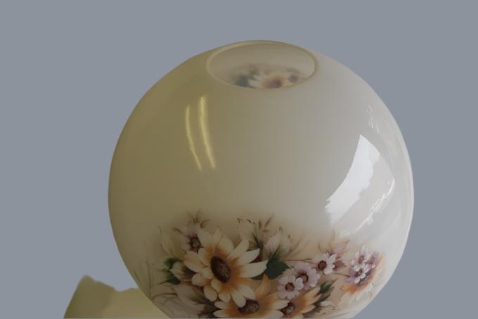 Antique Gold Ball Shade showcasing top hole