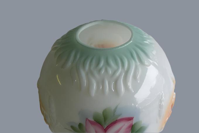 10" Decorative Tinted Green Ball Shade w/top opening
