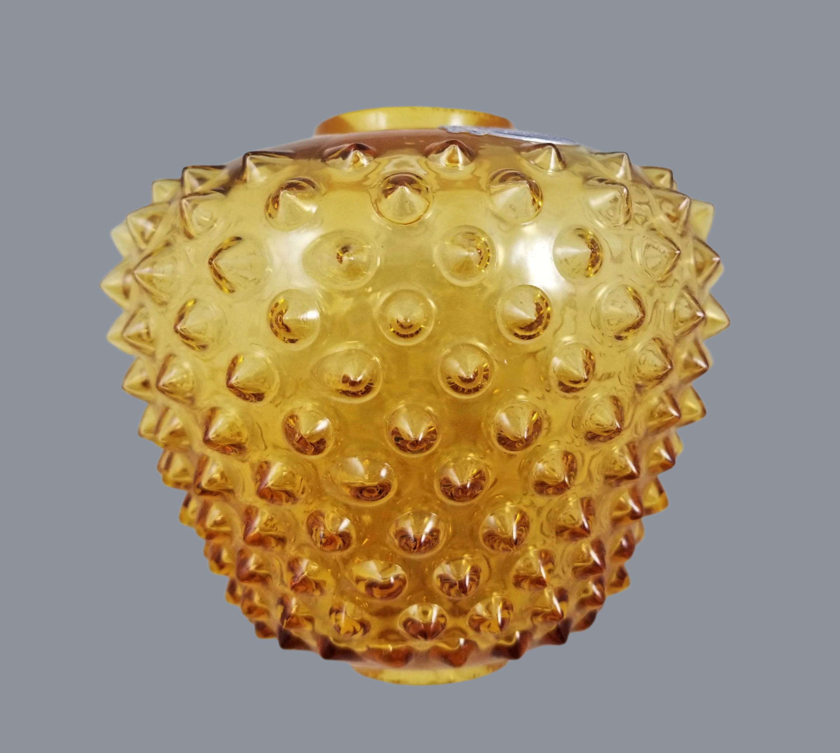 3-1/2" Amber Hobnail Fount