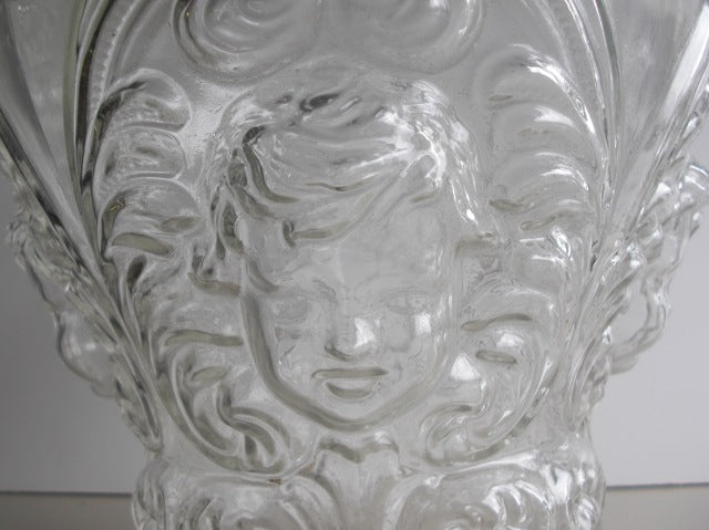 Clear 'Baby Face' Glass Lamp Fount