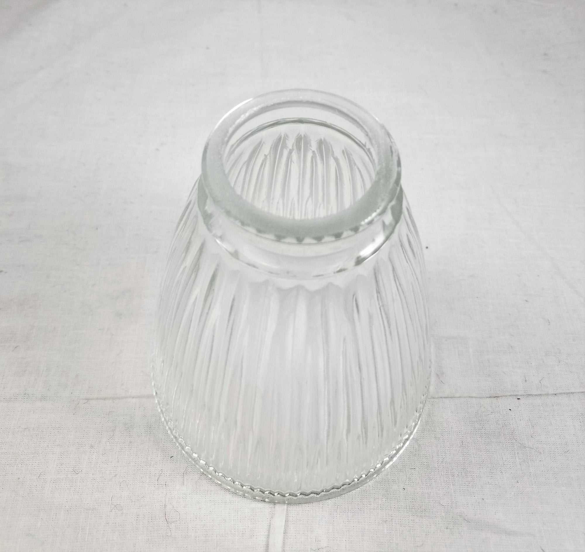 Clear Glass Ribbed Fixture Shade