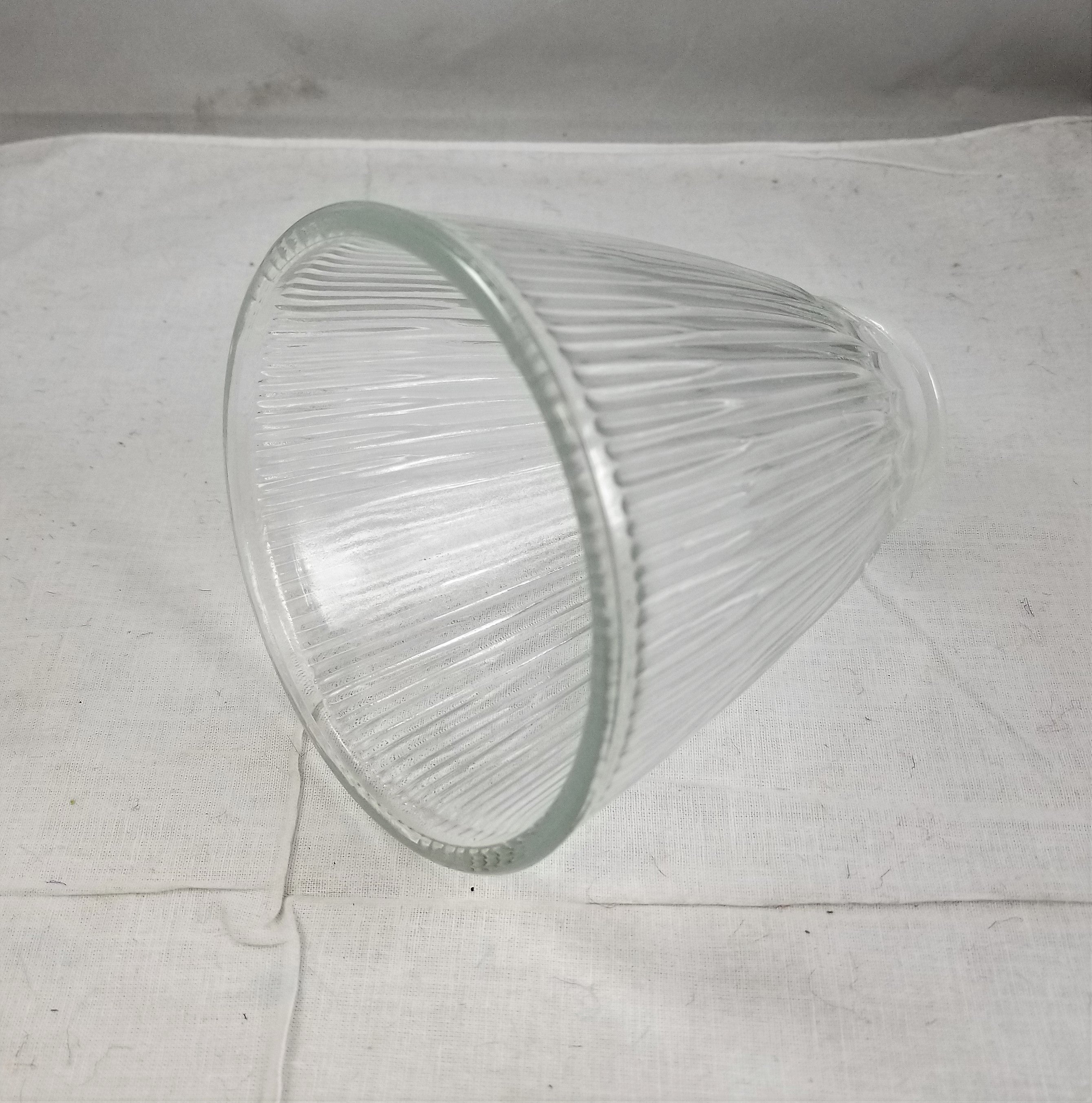 Clear Glass Ribbed Fixture Shade