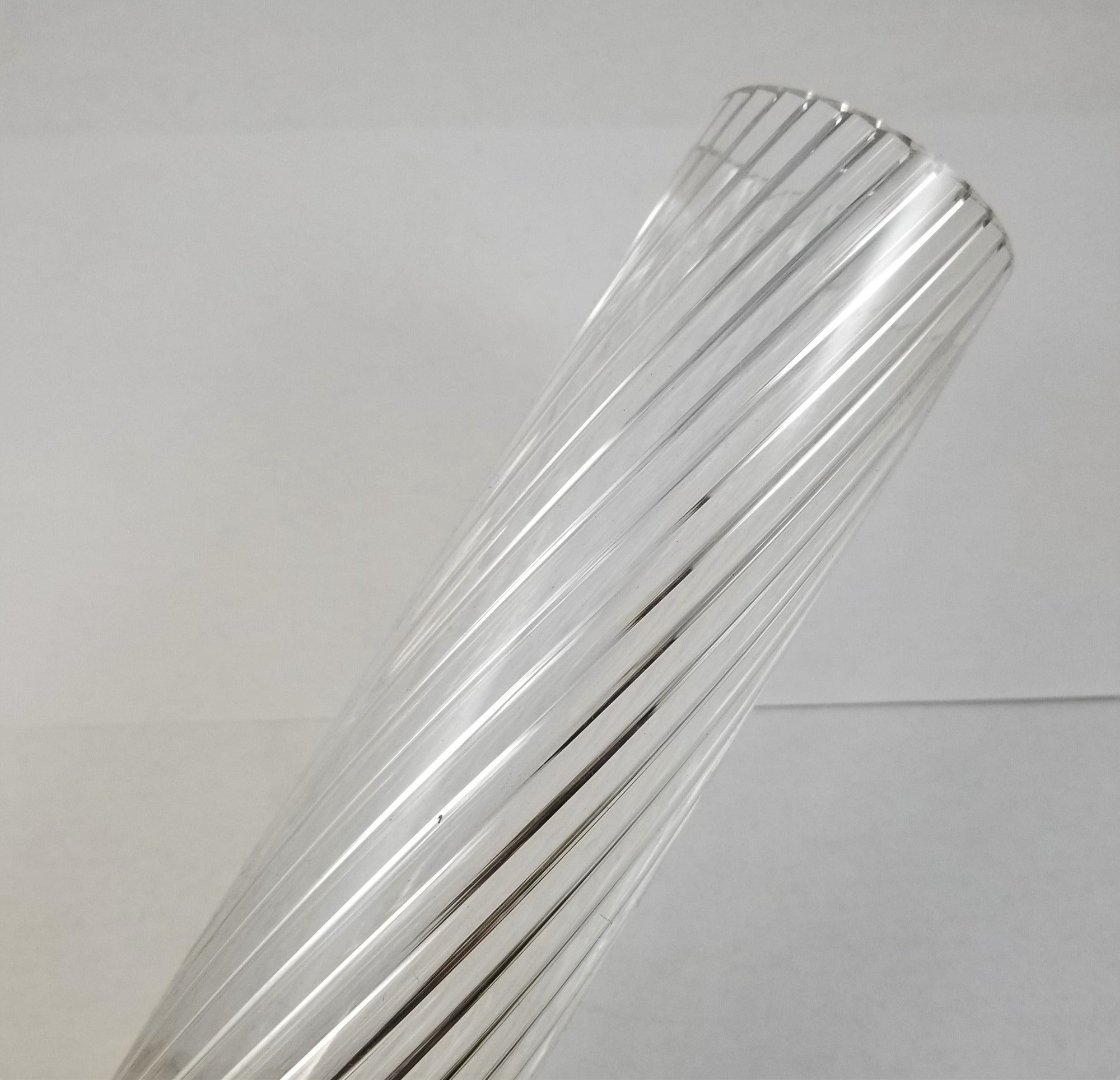 Plastic tube pipe with swirled design - 21 inches long