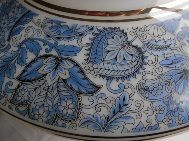 Intricate Blue Paisley Design.