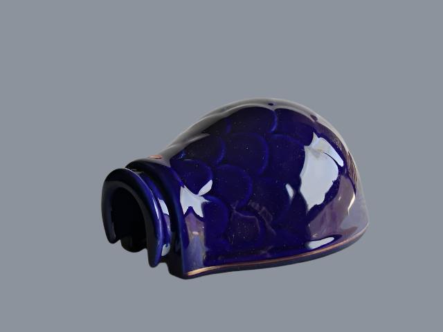 Electric Blue Porcelain Fixture Shade