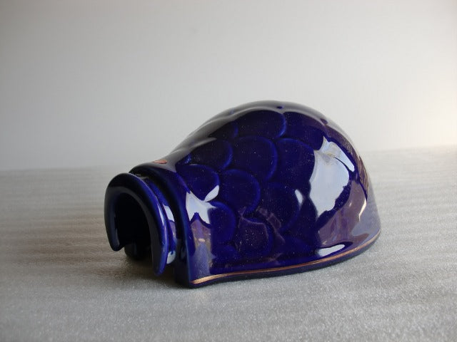 Electric Blue Porcelain Fixture Shade