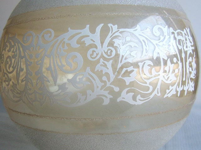 Gold Iced Decorative Glass Globe - 6" dia., 3-1/4" size fitter