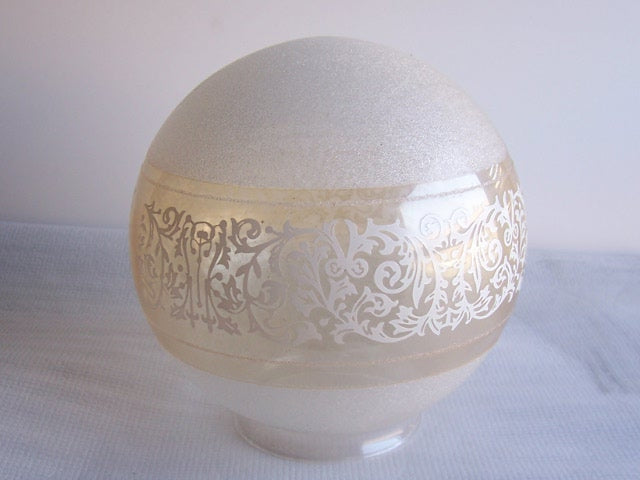 Gold Iced Decorative Glass Globe - 6" dia., 3-1/4" size fitter