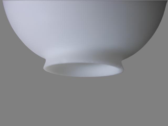 10" Satin Opal Globe w/ 4" size fitter