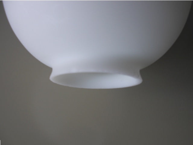 7" Satin White Glass Globe w/ 3-1/4" size fitter