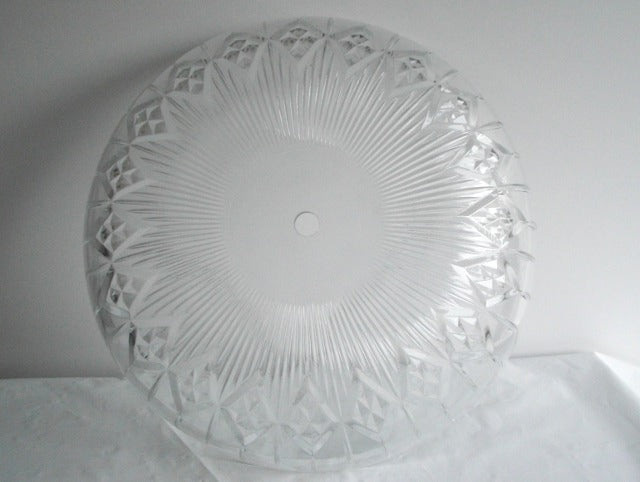 10-1/4"dia Cut Glass Dish