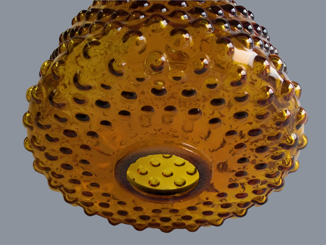 3-1/2" Hobnail Fount in Amber **ONLY 10 LEFT**