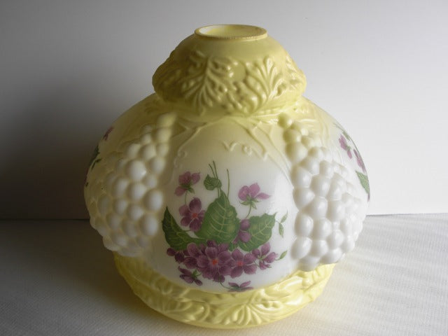 Yellow Tinted Textured Fount with Purple Floral Design