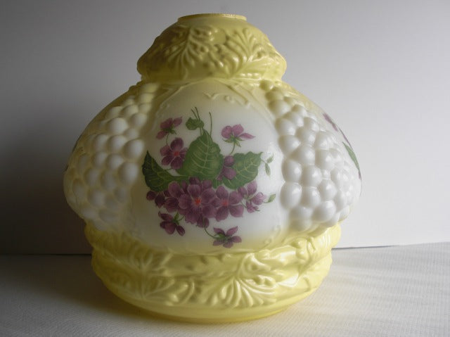 Yellow Tinted Textured Fount with Purple Floral Design
