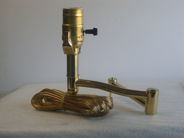 Swing Arm Lamp Unit in Brass (Comes Unassambled)