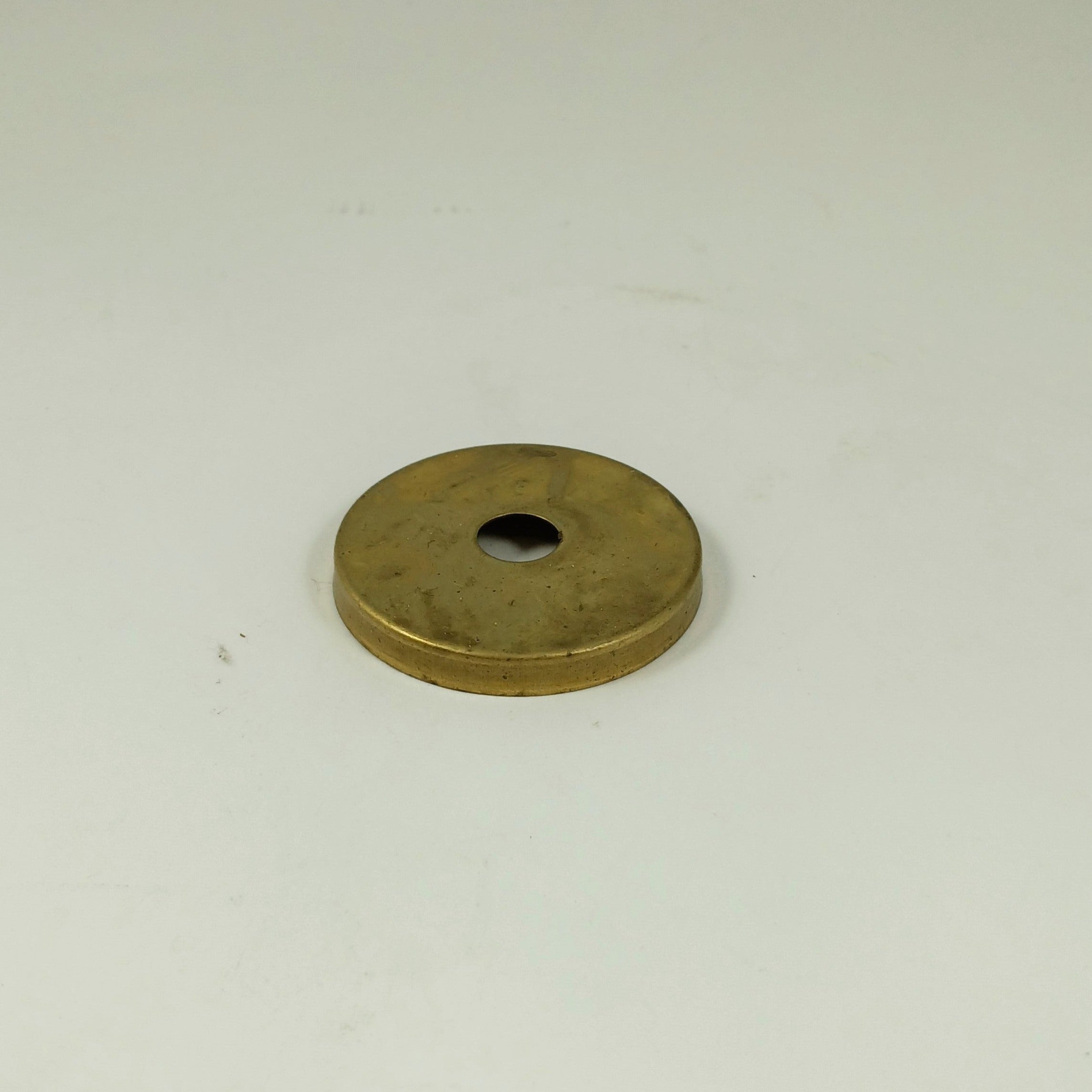 2-1/2" Round Flat Brass Plates - Unfinished Brass - Check Plate