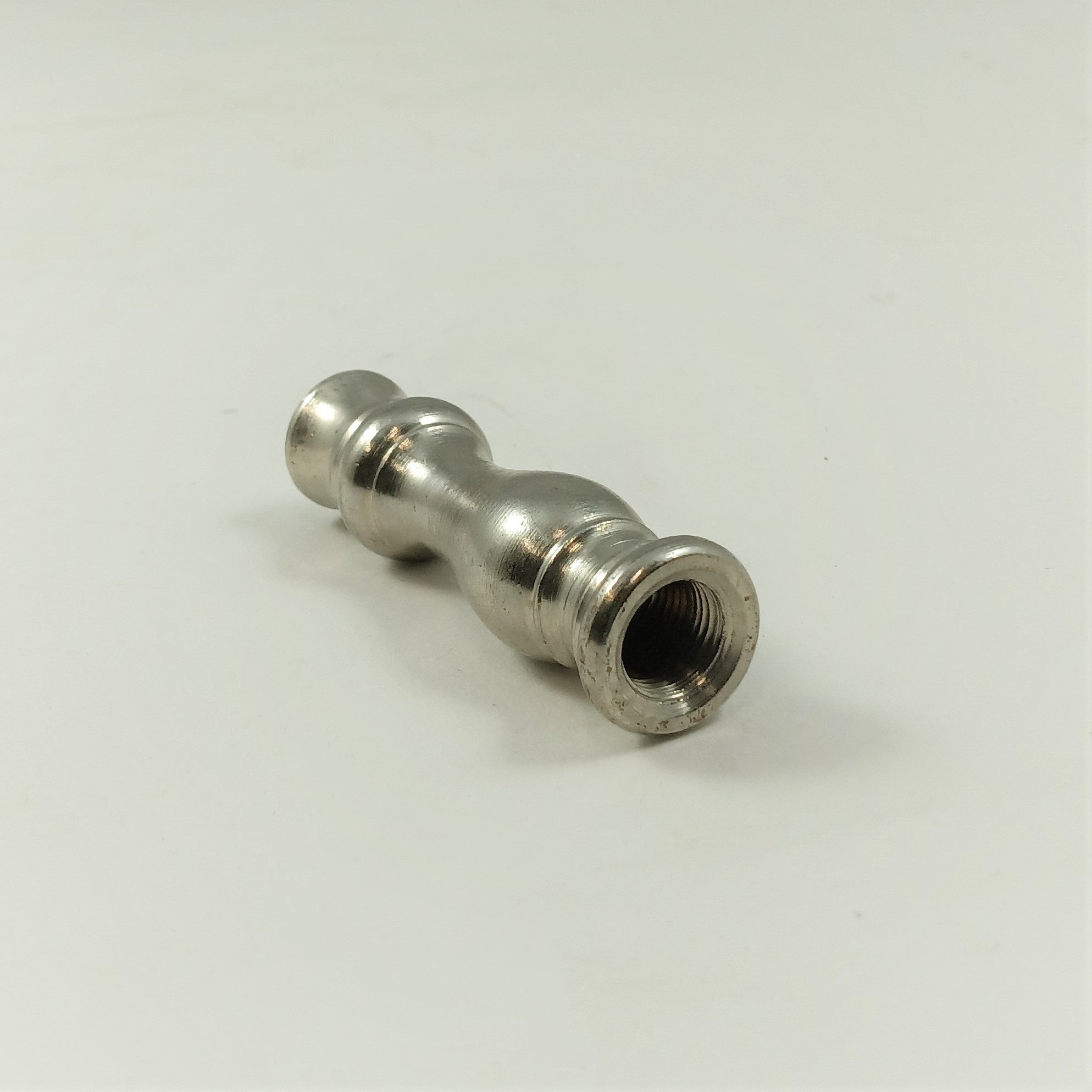 2-1/4" Nickel Plated Turned Brass Neck Tapped 1/8 IPS