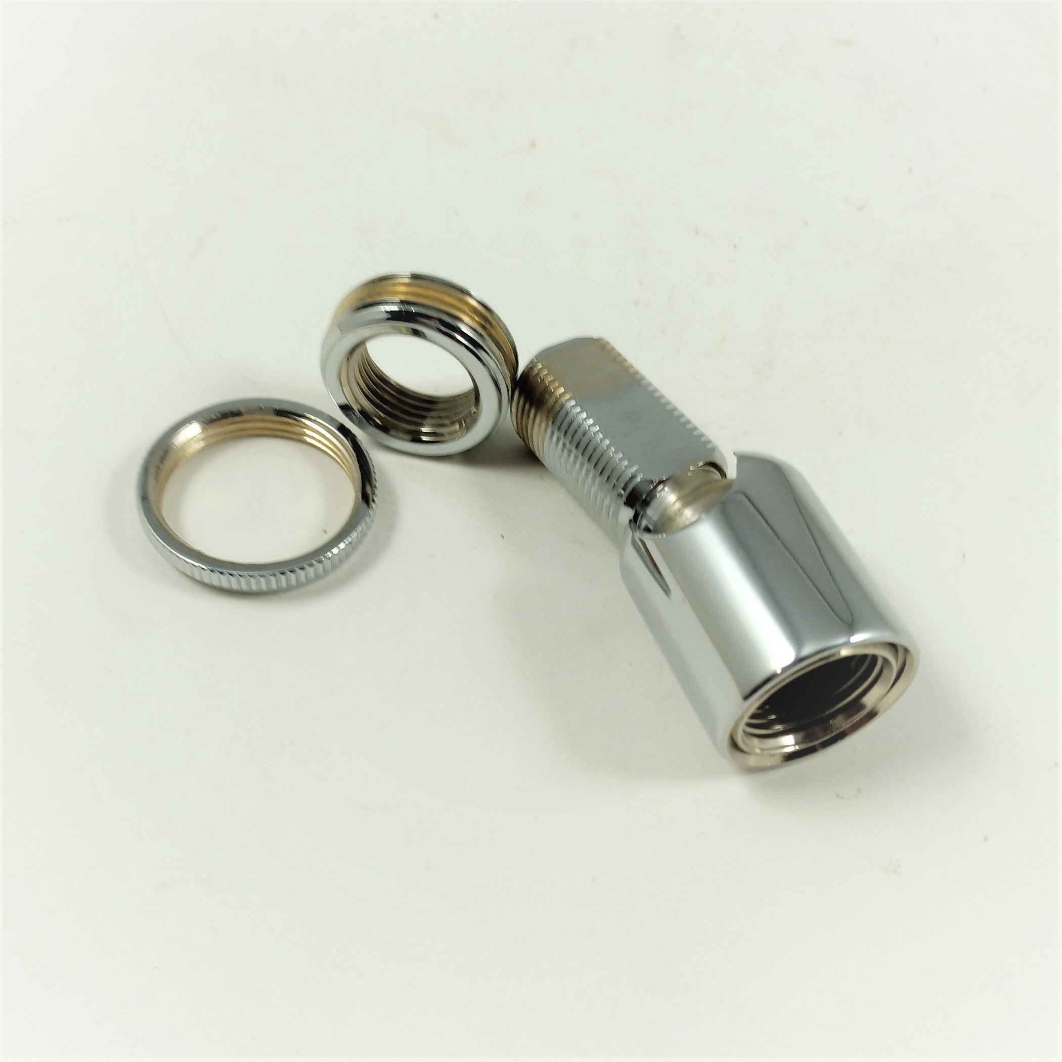 Brass (Nickel Plated Shine) "Hang Straight" Swivel - 3/8 IP x 3/8 IP - 60 Degrees "OUT OF STOCK"