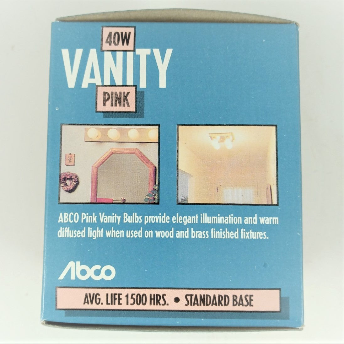 Vanity Mirror Globe Light Bulb in Pink - 40 Watts