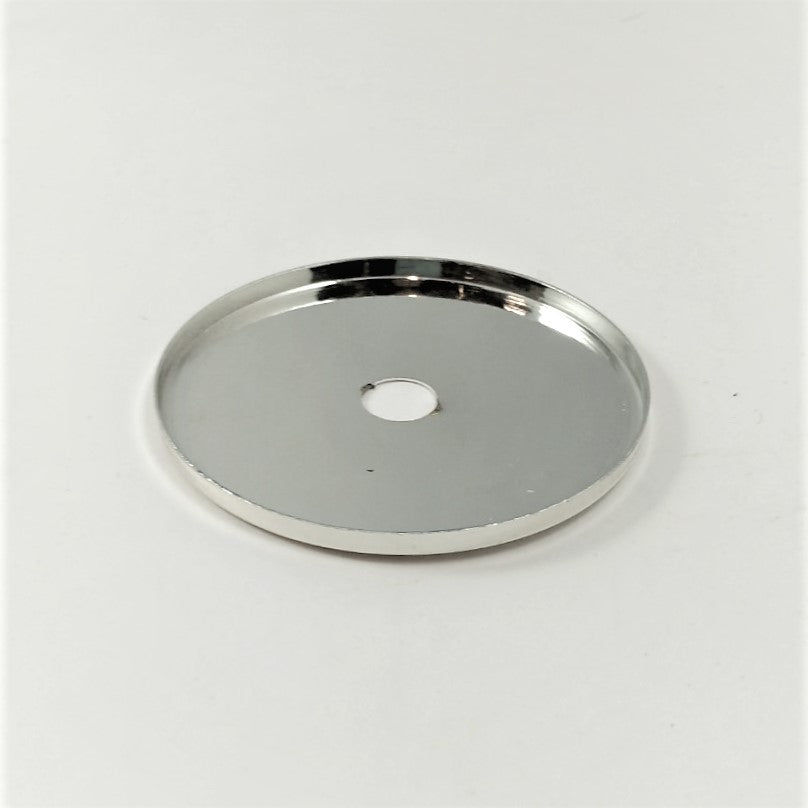2-3/4" Steel Round Check Plate - Chrome - Center Hole Slips 1/8 IPS