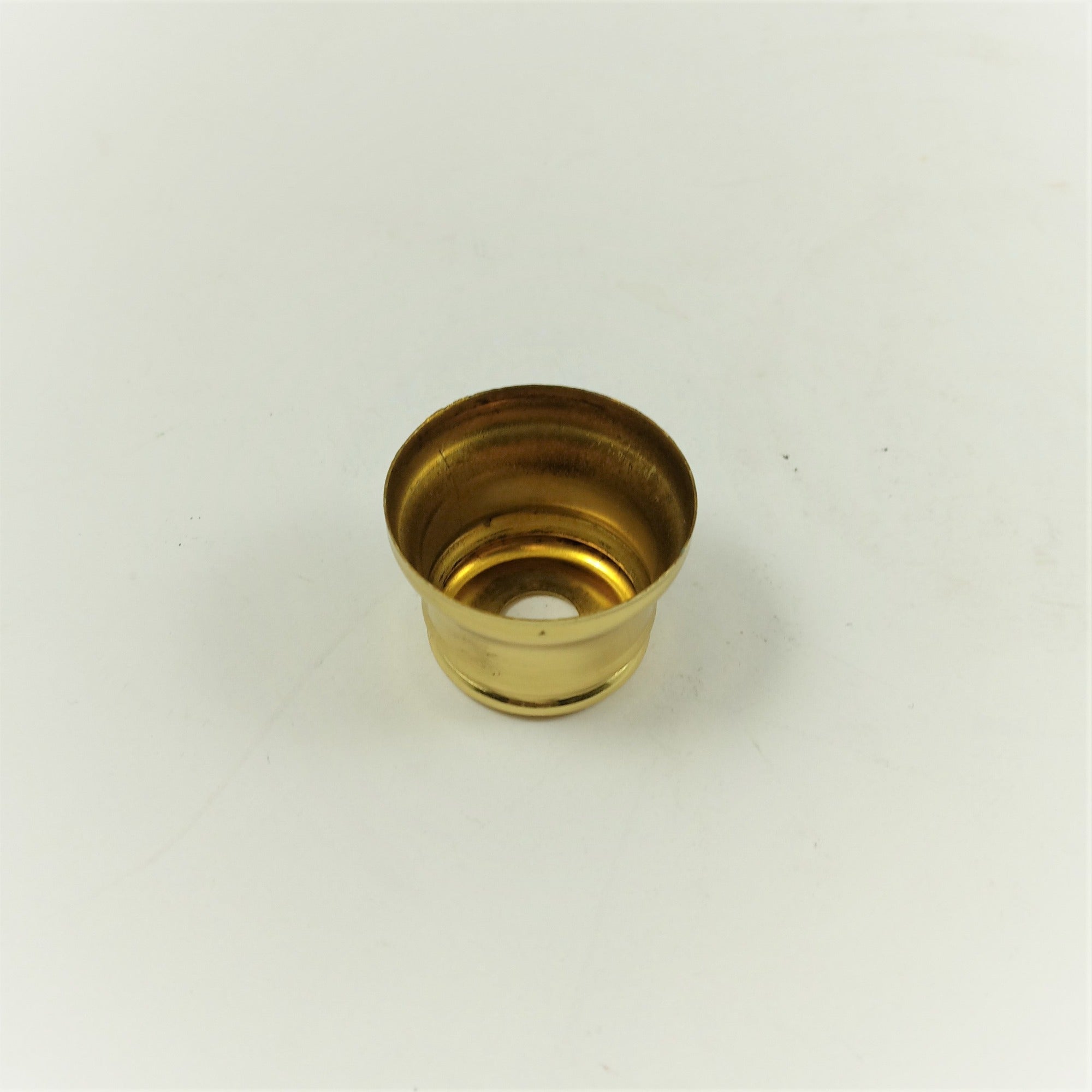 Brass Candle Cup - 1-1/8" High - 1-3/8" Diameter - Polished & La