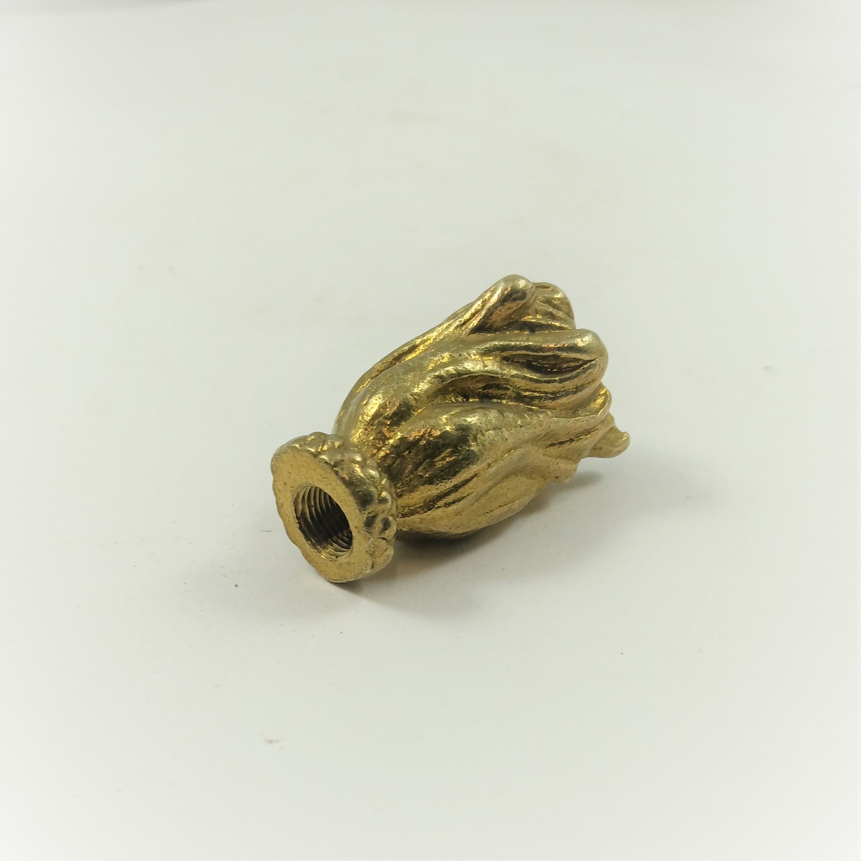 Solid Brass Bottom Finial - Female - Burnished Finish **ONLY 1 LEFT**