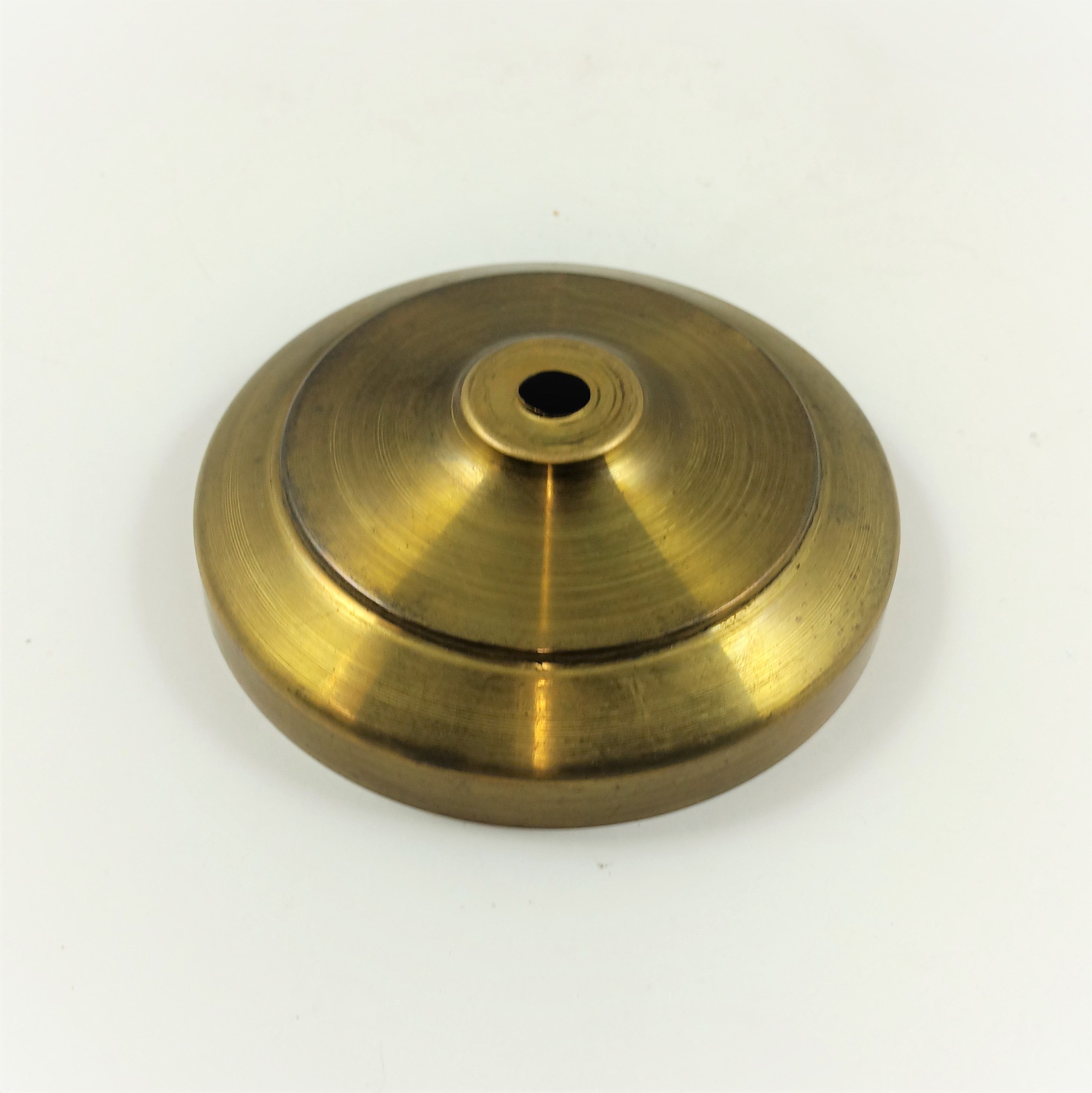 4-1/2" Unfinished Deep Brass Cap with 1/2" Edge
