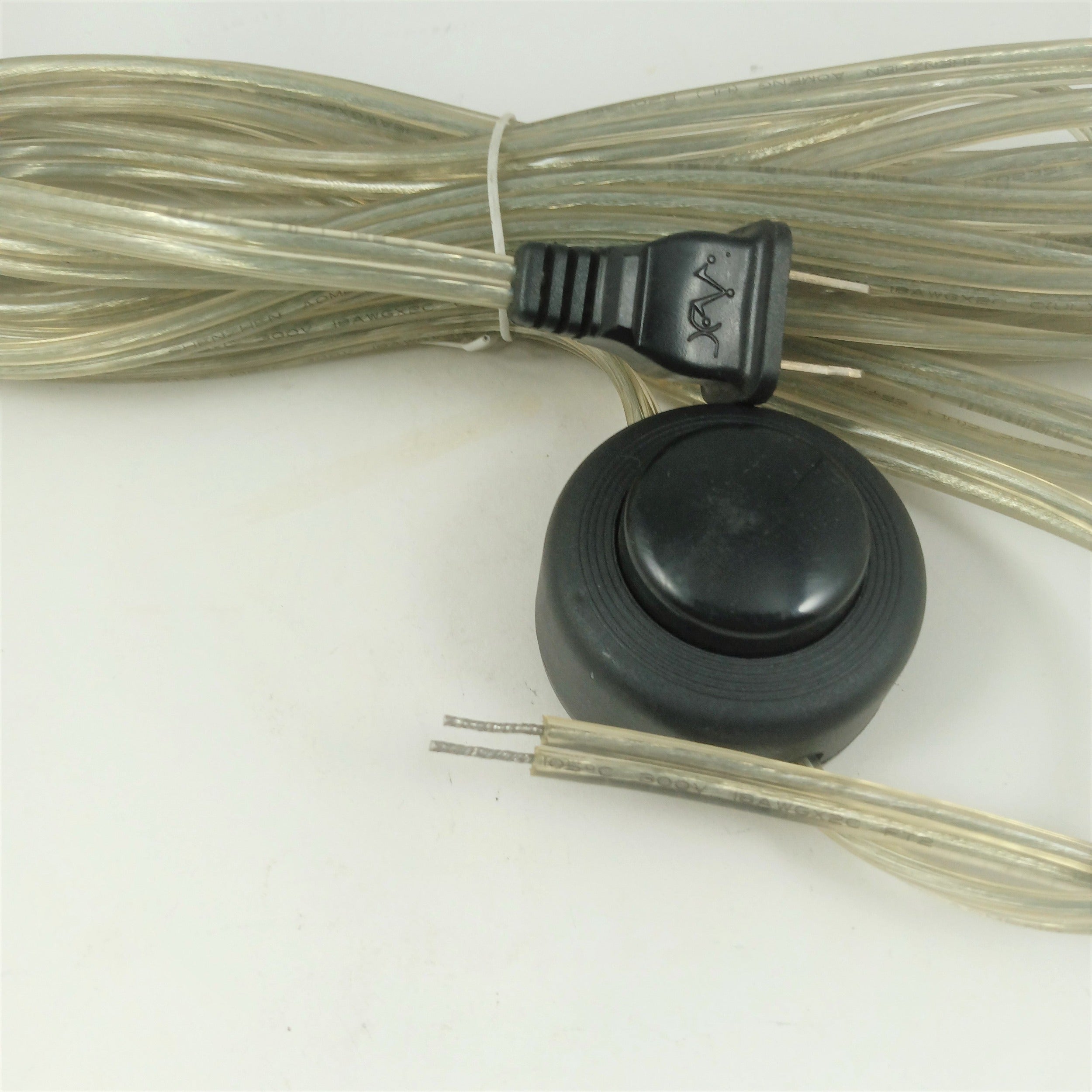 Black Step on Foot Switch with 18 Foot Silver Plastic Cord