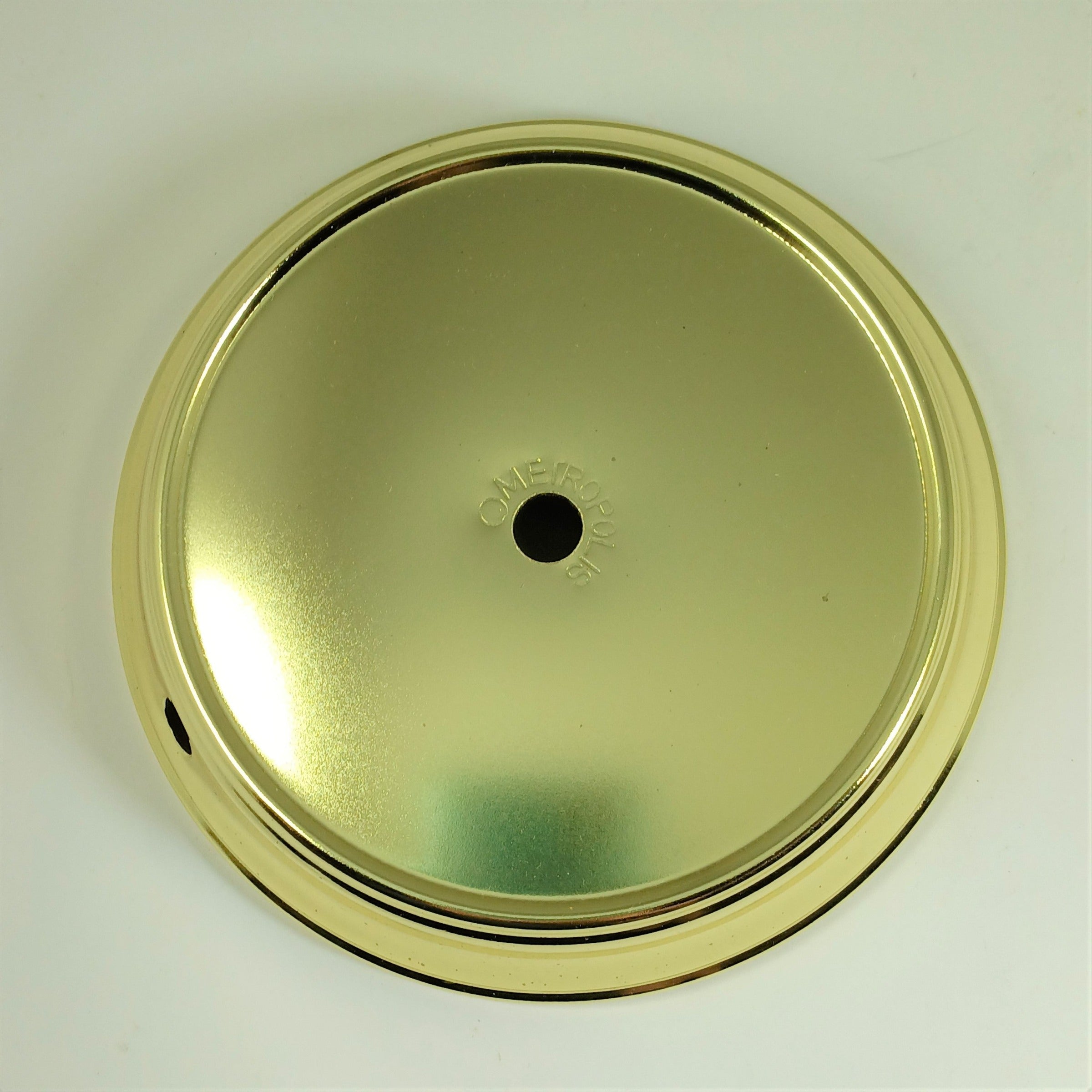 Polished and Lacquered Brass Plated Base w/Wireway