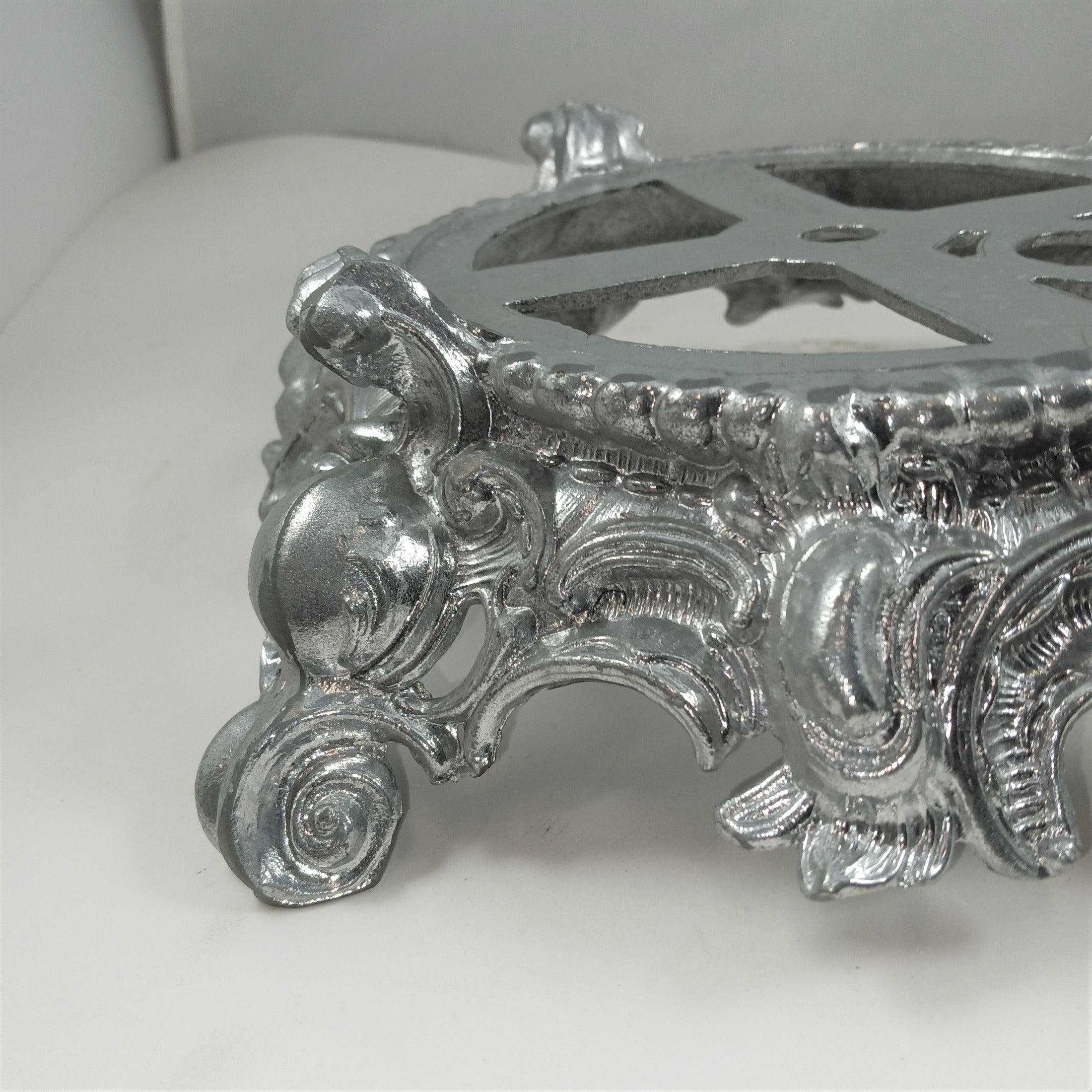 Unfinished White Metal Hardware Spread.