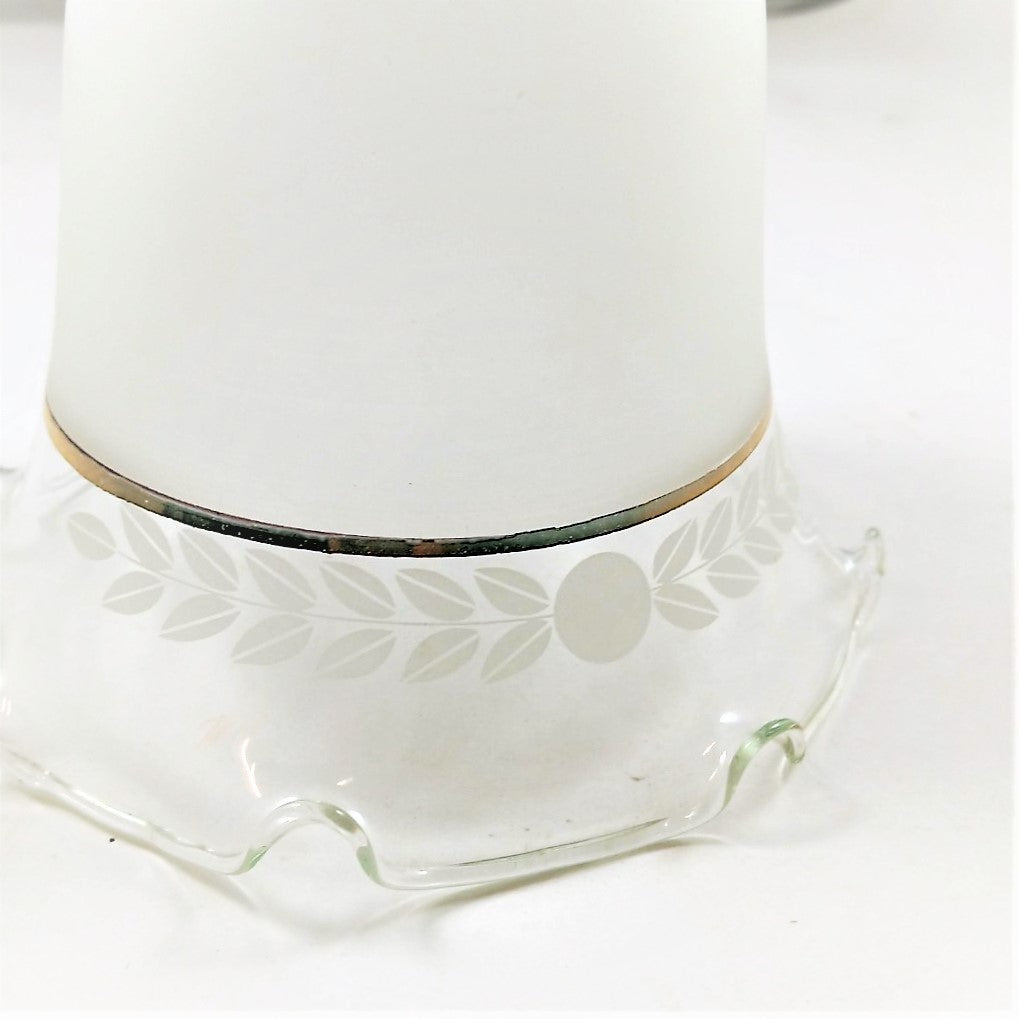 Glass Fixture Shade-2-1/4"fit.ter - 5"h- Frost w/Clear End