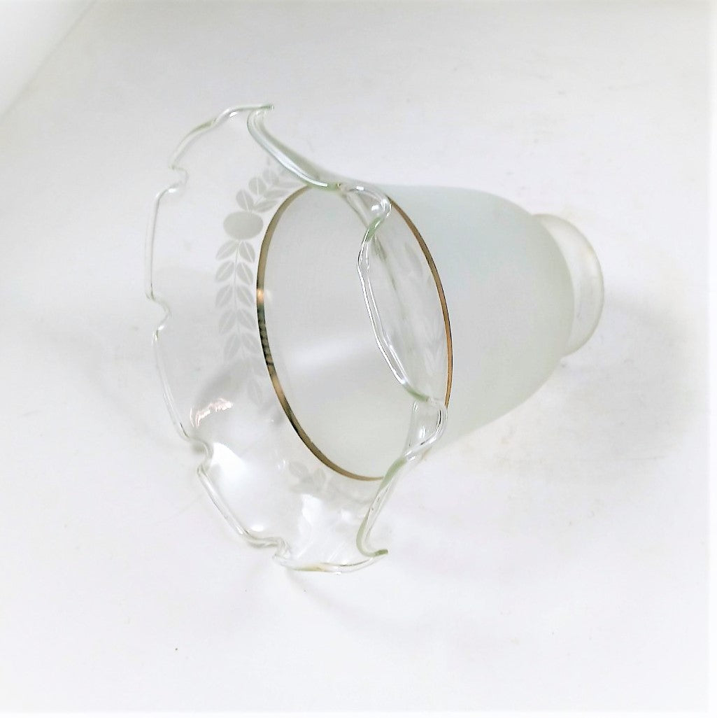 Glass Fixture Shade-2-1/4"fit.ter - 5"h- Frost w/Clear End