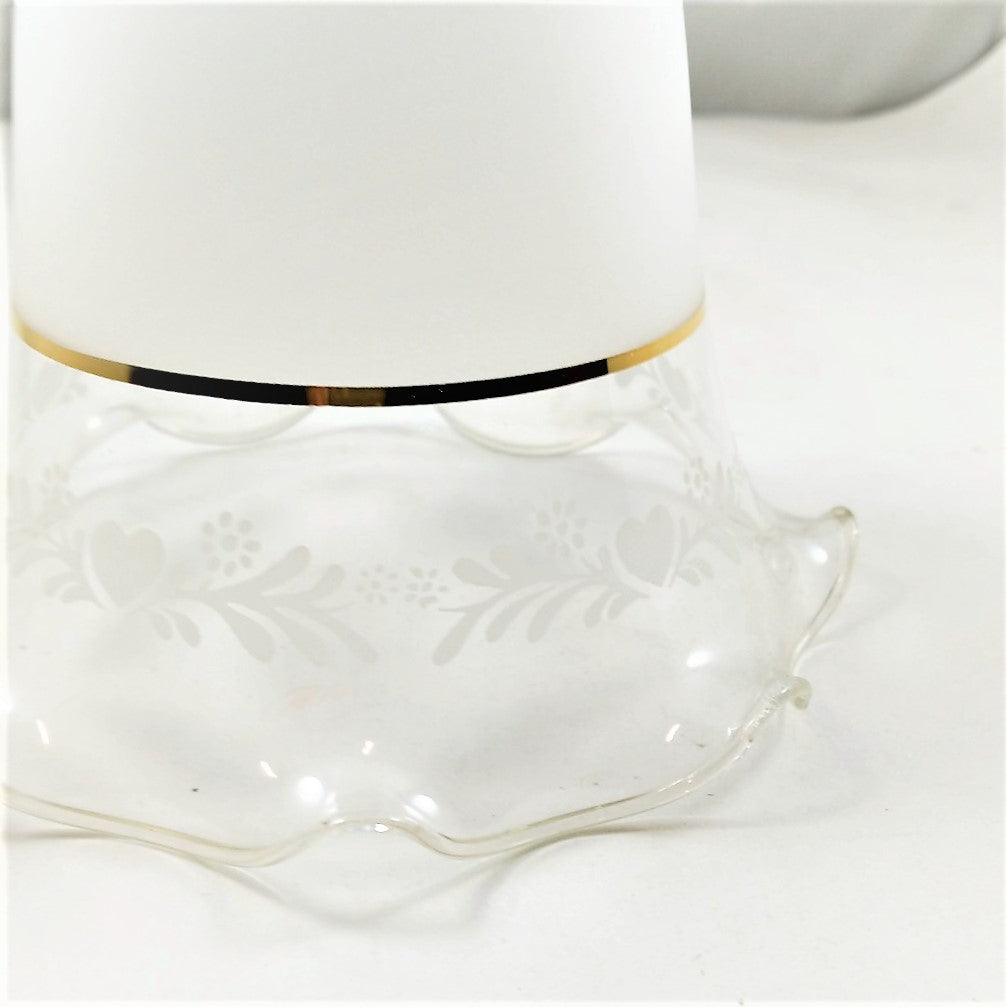 Glass Fixture Shade-2-1/4"fit.ter - 5"h- Frost w/Clear End