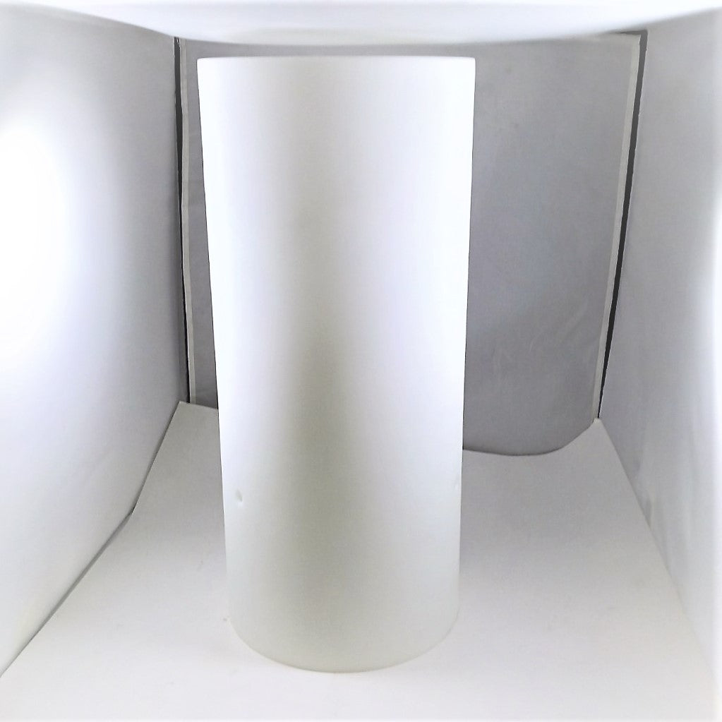 8" x 18" White Cylinder - 3/16" Thick