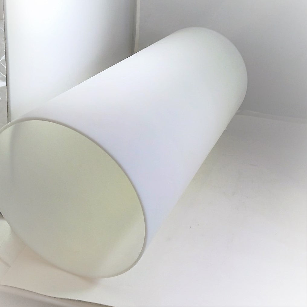 8" x 18" White Cylinder - 3/16" Thick