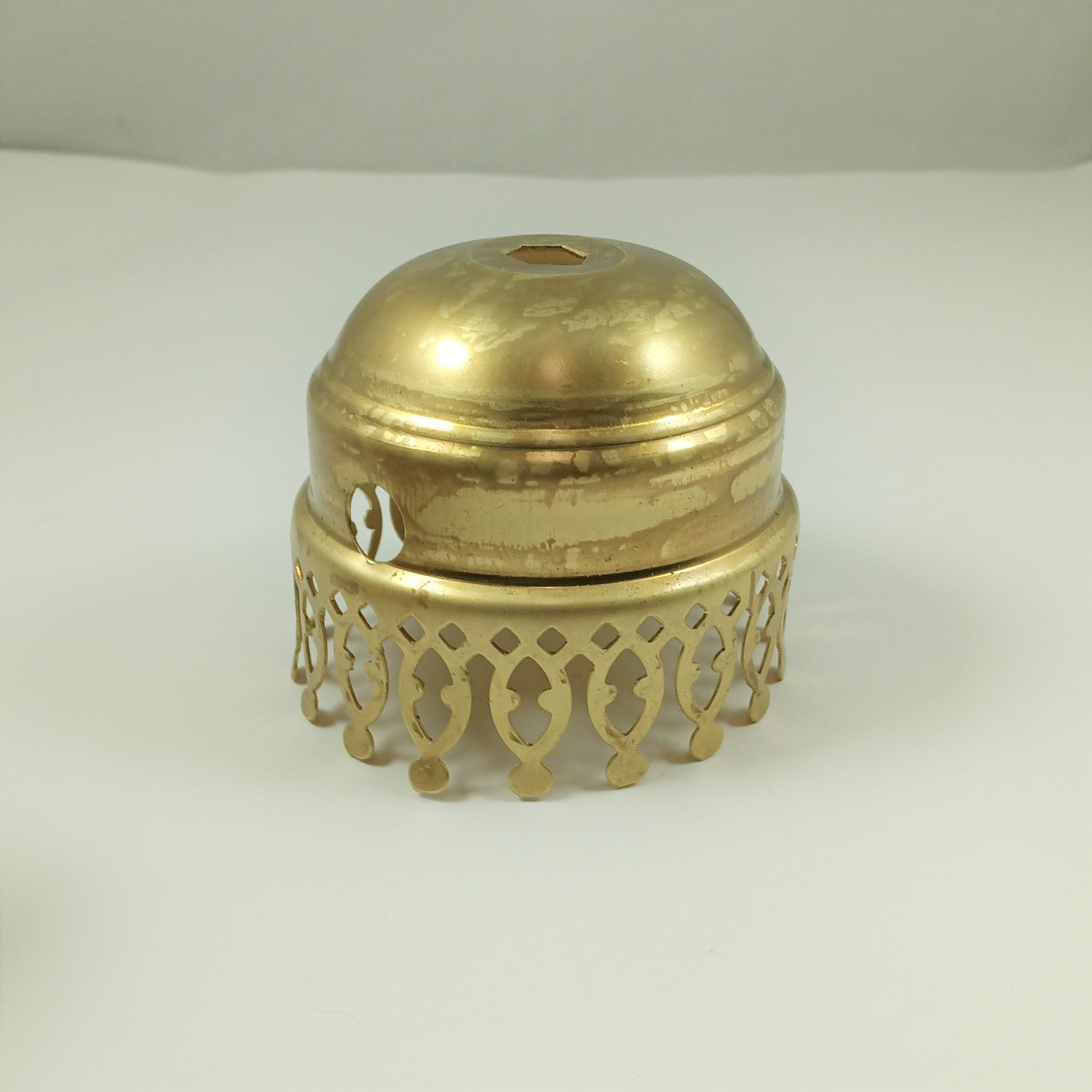 3" Unfinished Brass Chimney Holder w/ side hole