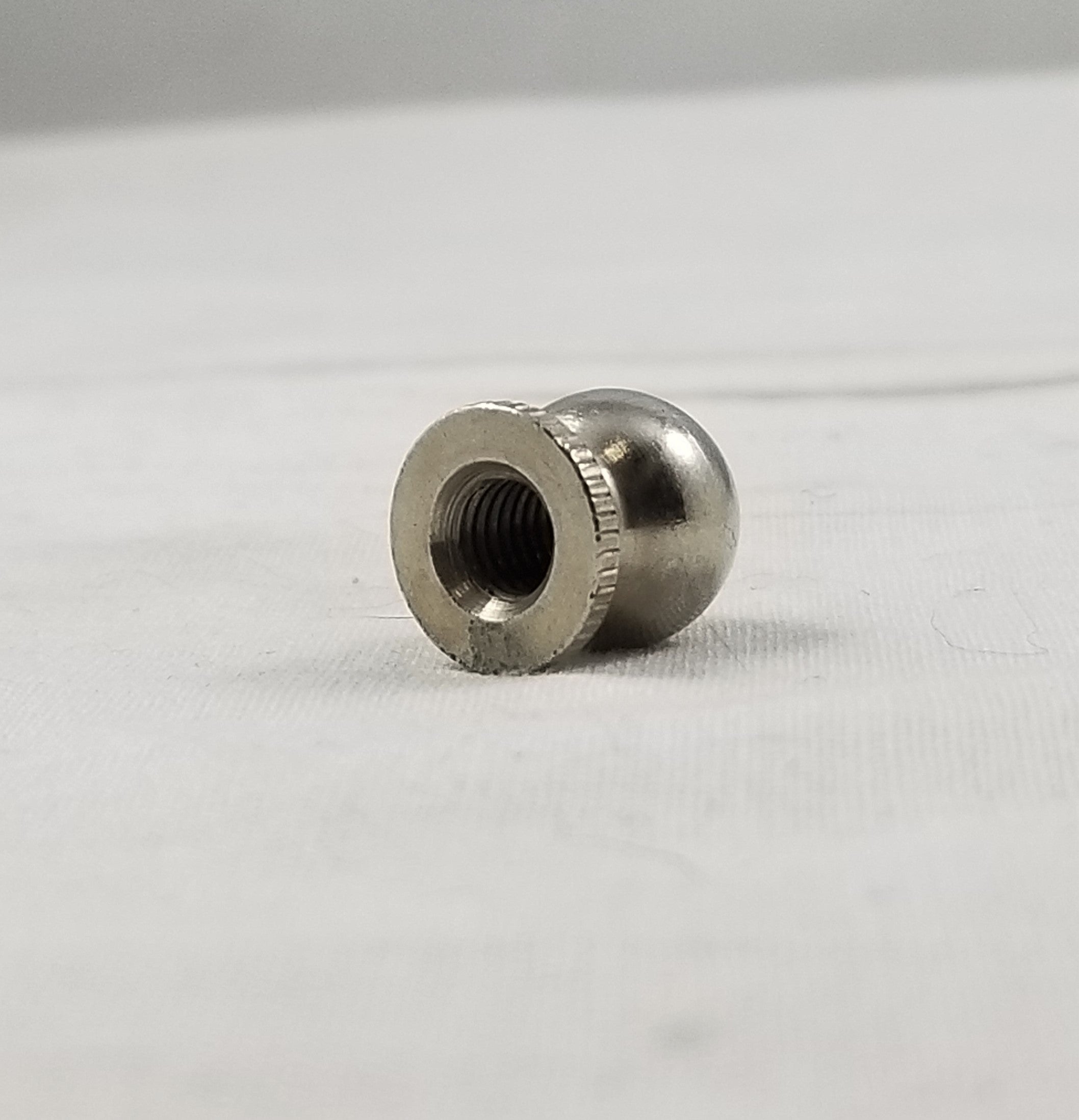 Nickel Plated Finial or Knob - Tapped 1/4"-27