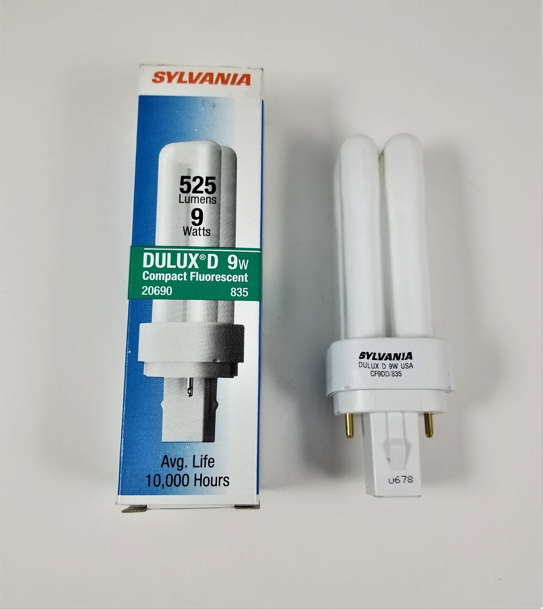 Sylvania Dulux D 9w Quad Tube Fluorescent Bulb My Lamp Parts