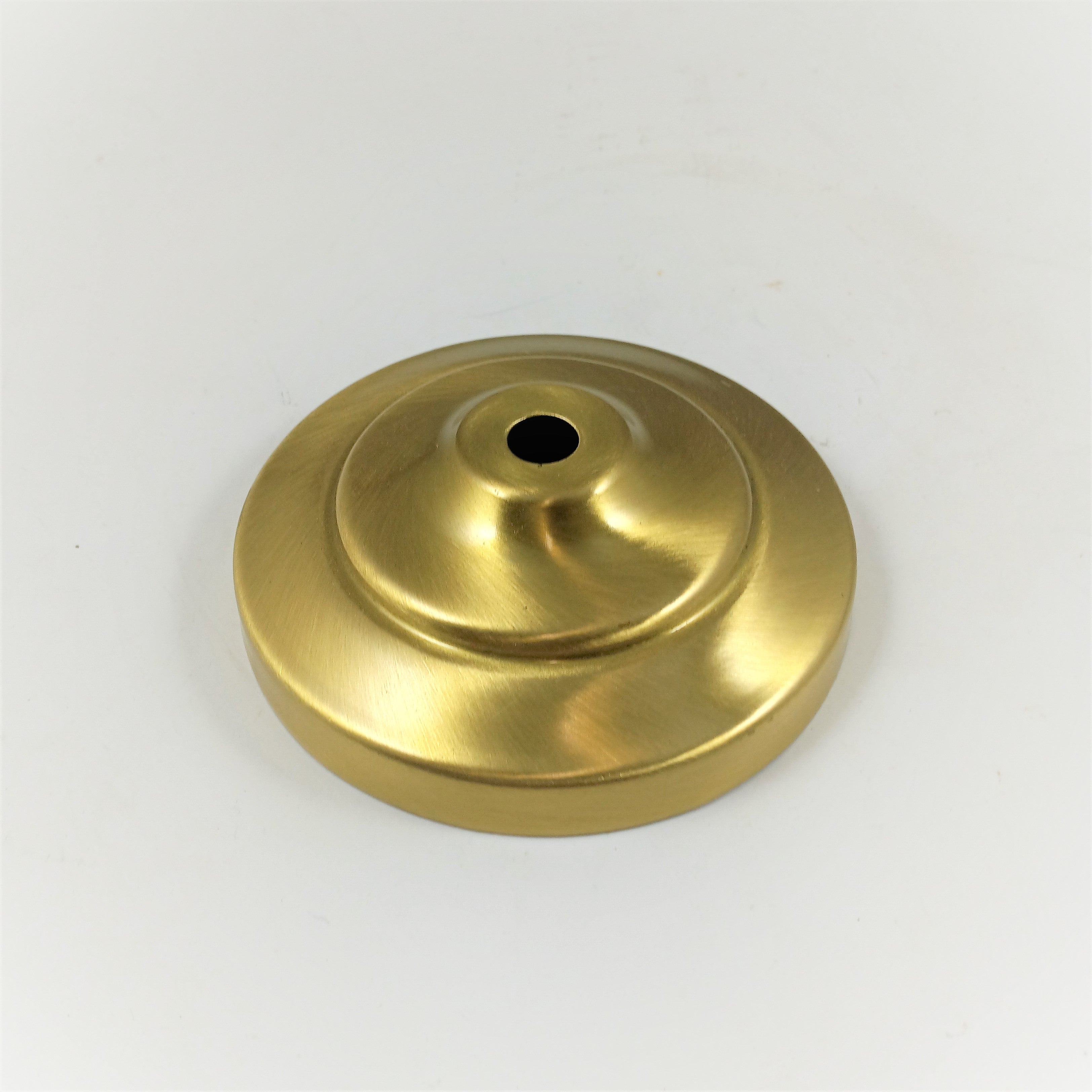 4" Brushed & Lacquered Deep Brass Cap with 1/2" Edge