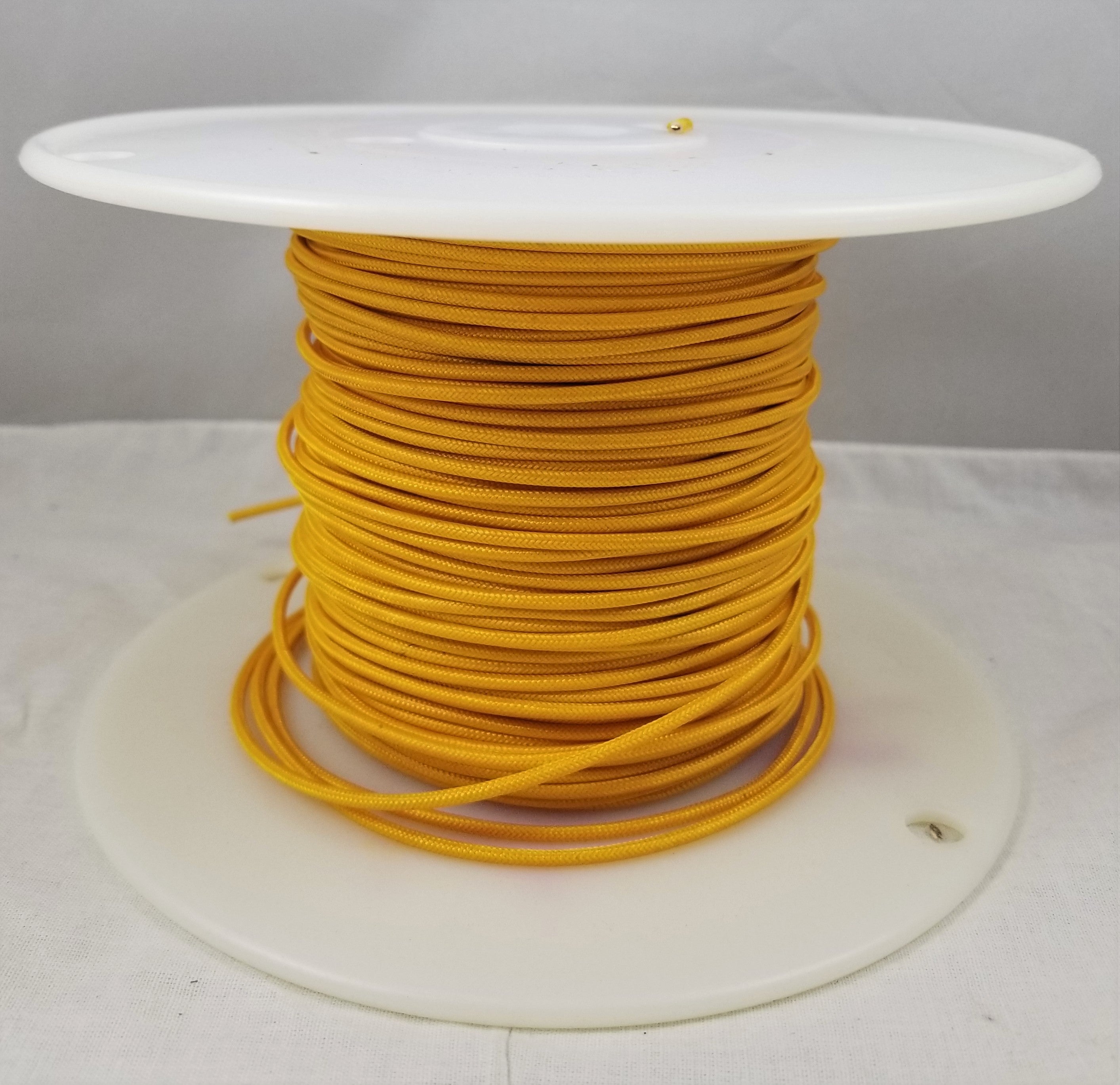 Yellow Single Rayon Cvd. Approved Fixture Wire - 250ft.