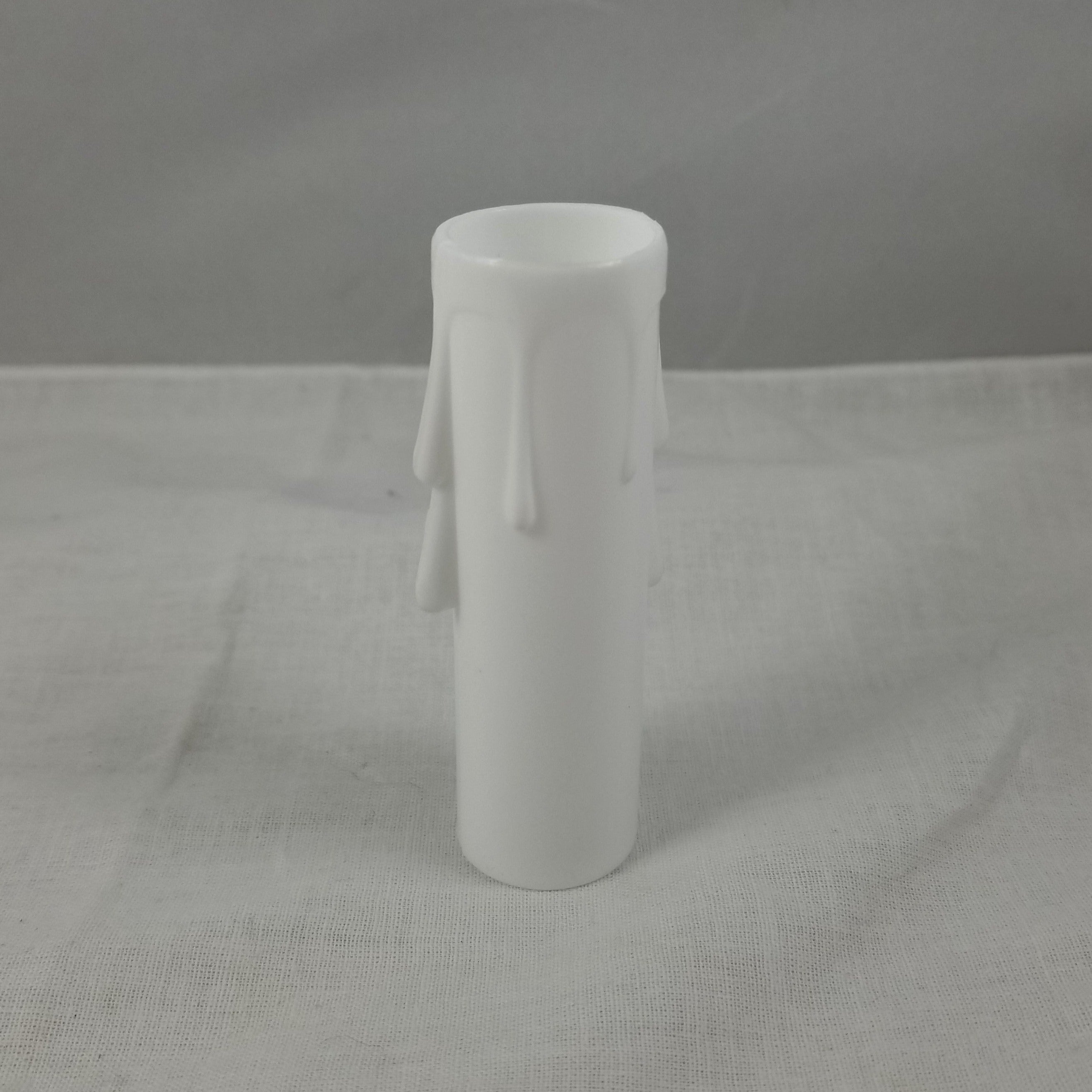 Drip Edge White Candle Cover for Candelabra
