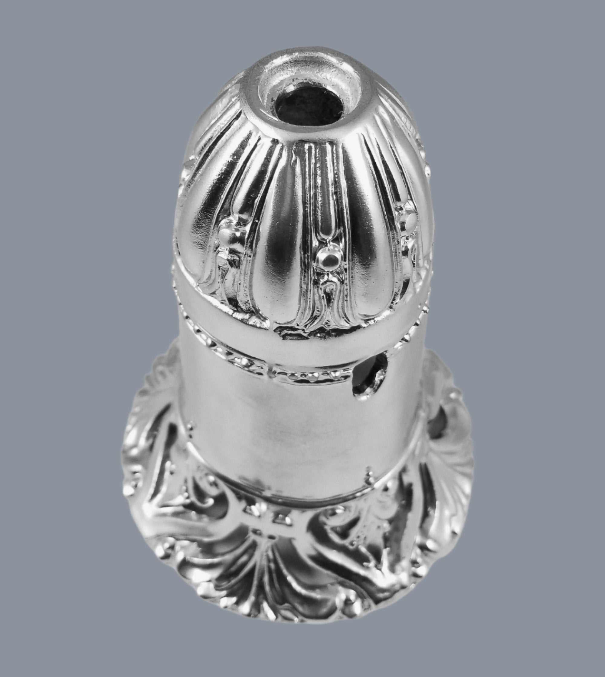 Decorative Torchiere Shade Holder - White Metal Material