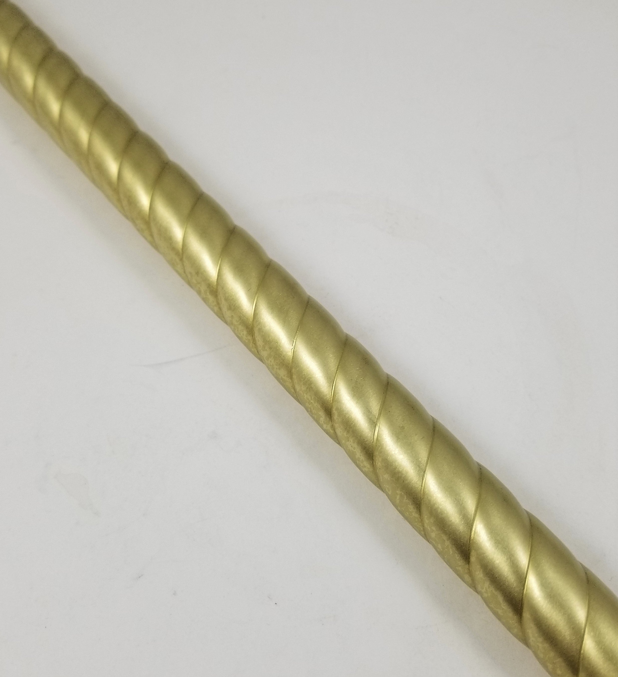 3 Foot Solid Brass Rope Pipe - Brushed Brass - 3/4" O.D.
