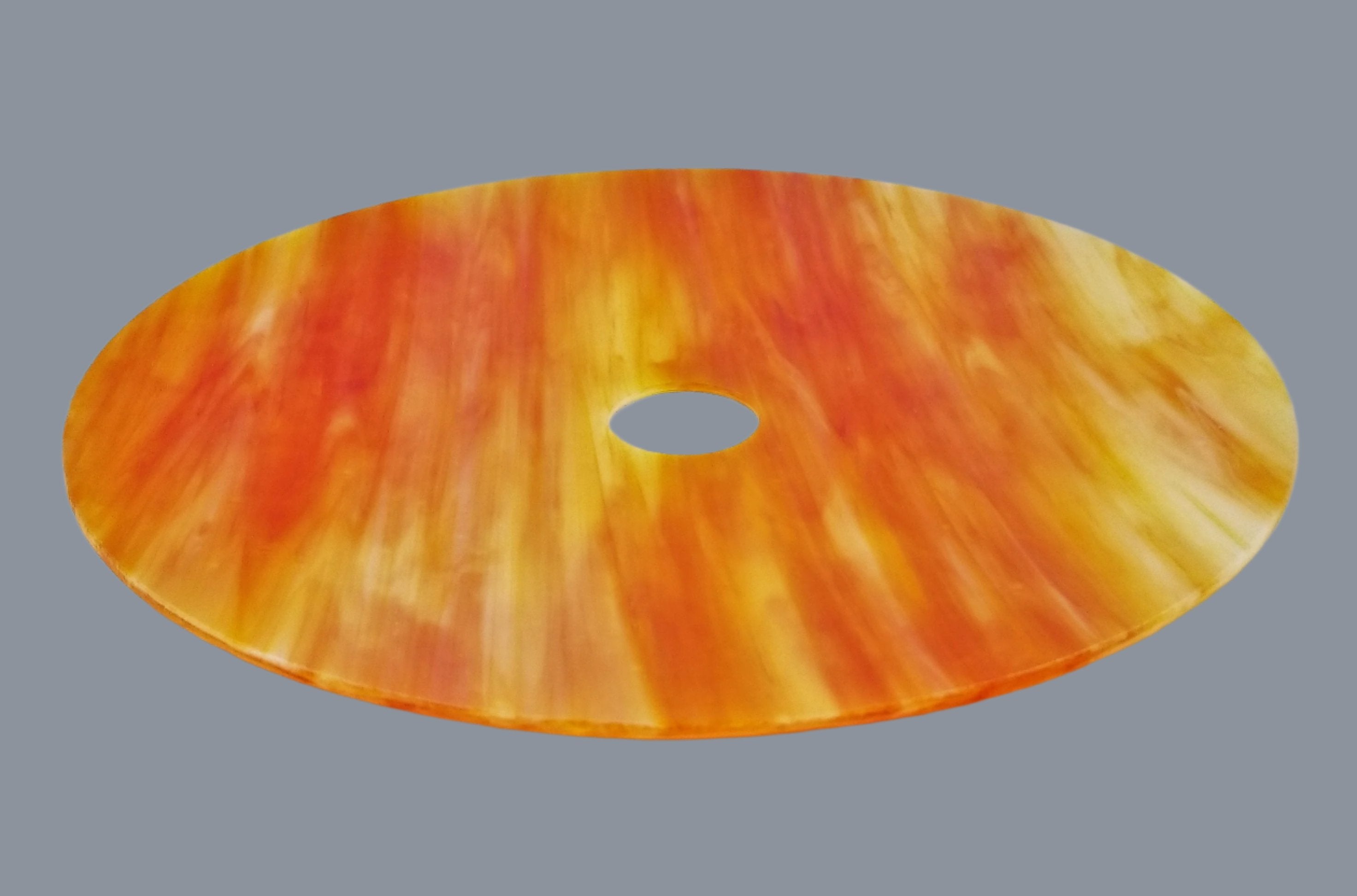 11-1/2" Orange Slag Glass Pendant Shade