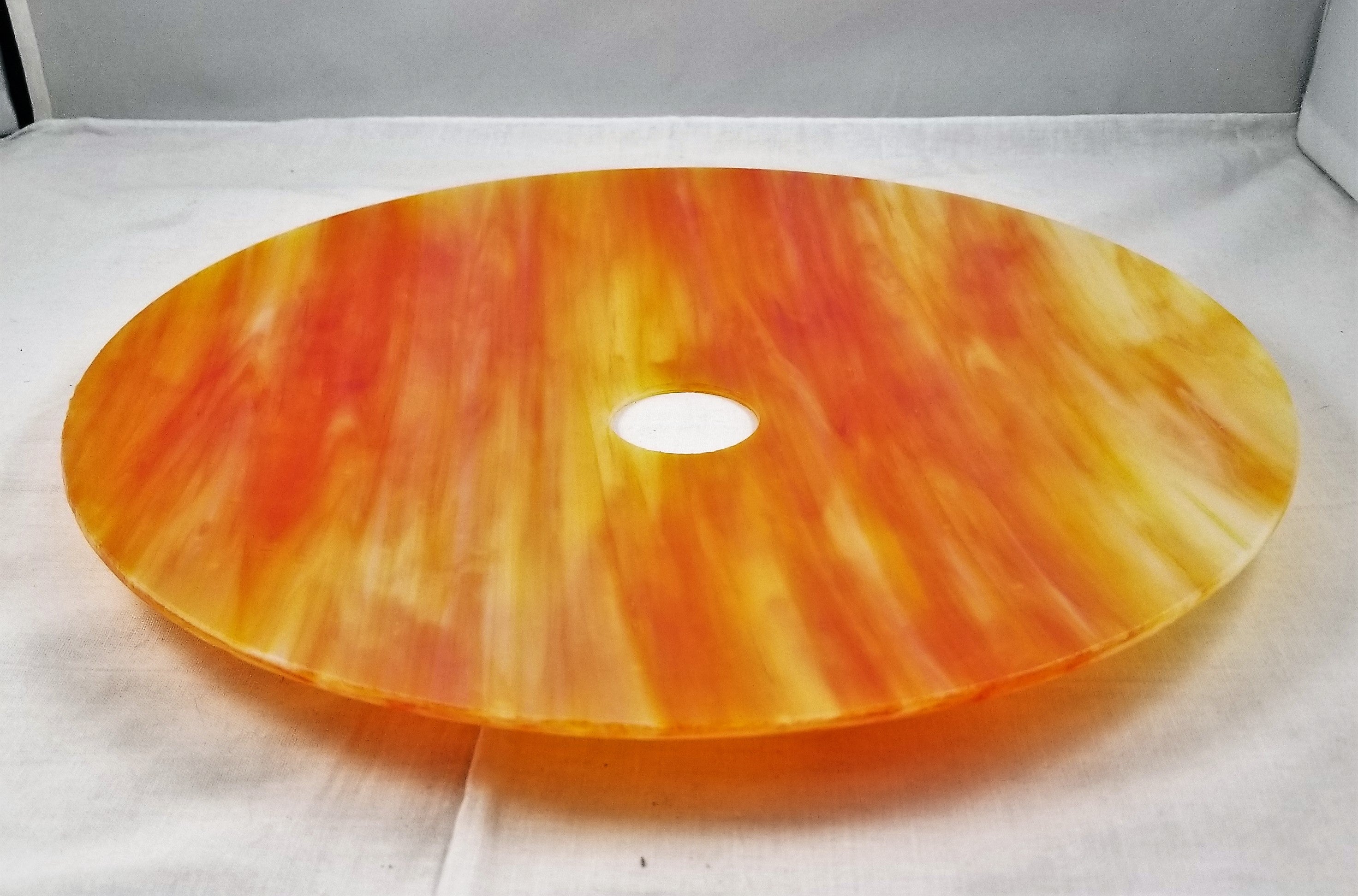 11-1/2" Orange Slag Glass Pendant Shade